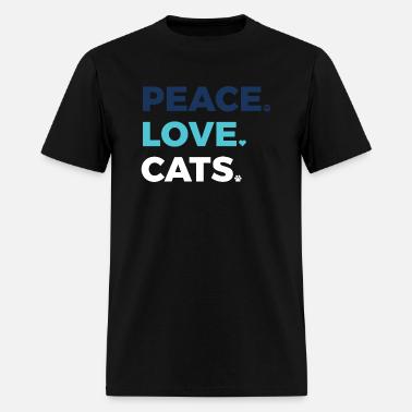 Peace Love Cats' Men's T-Shirt 